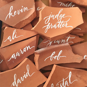 clay placecards