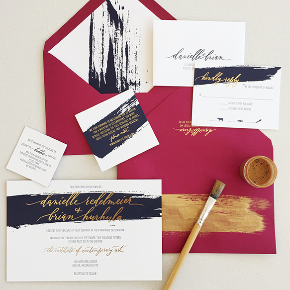 Brush Stroke Invitation