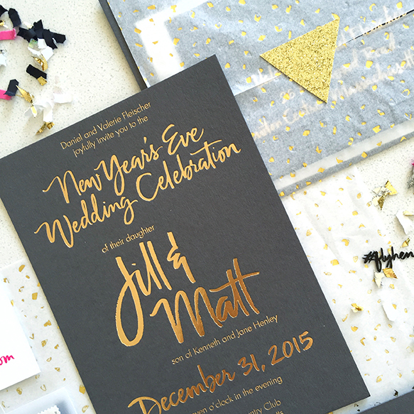 Confetti New Years Invitation