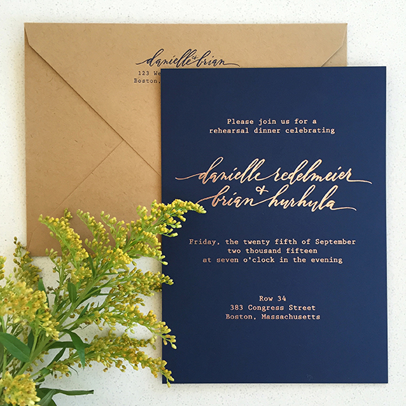 Gold Foil Invitation