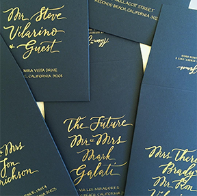 brush lettered envelopes