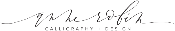 Anne Robin, Los Angeles Calligrapher Logo