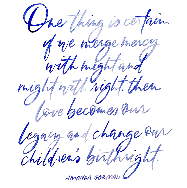 Amanda Gorman Inauguration Full Poem Digital Download Art 