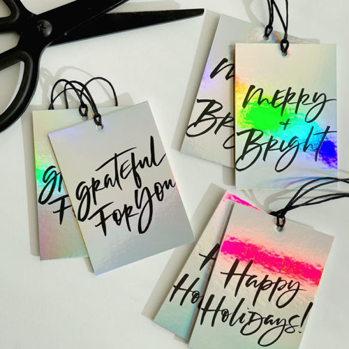 Holo gift tags