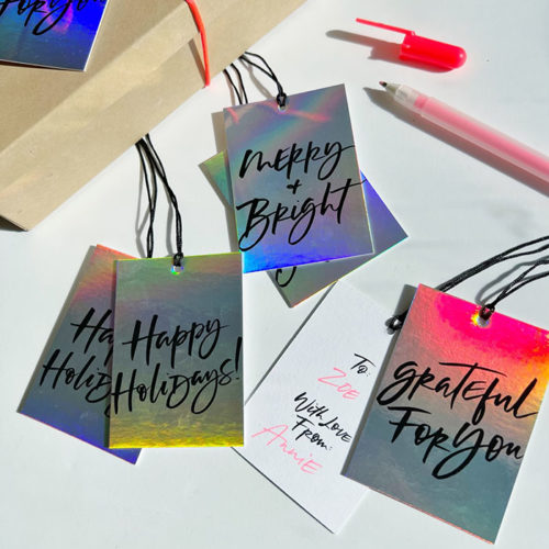 Holo gift tags