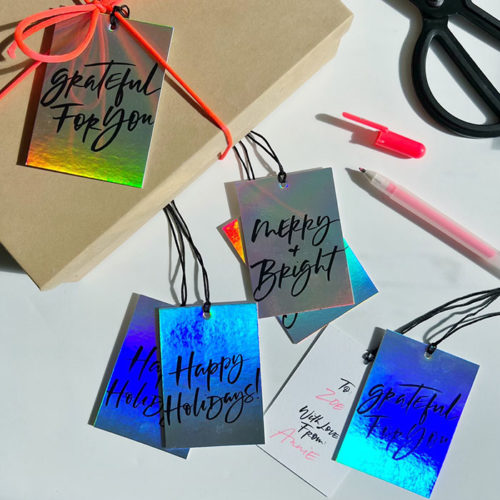 Holo gift tags