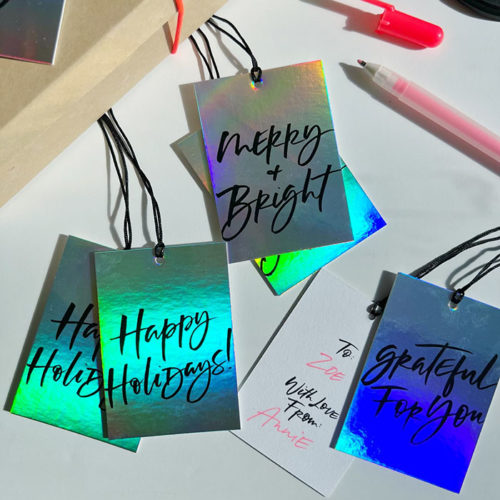 Holo gift tags